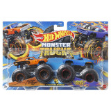 Hot wheels monster truck set 2 masini scara 1 la 64 dodger charger si rodger, Mattel