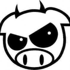 Sticker Auto Devil Pig