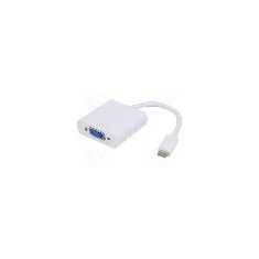 Cablu D-Sub 15pin HD soclu, USB C mufa, USB 3.1, lungime 0.15m, {{Culoare izola&#355;ie}}, AKYGA - AK-AD-55