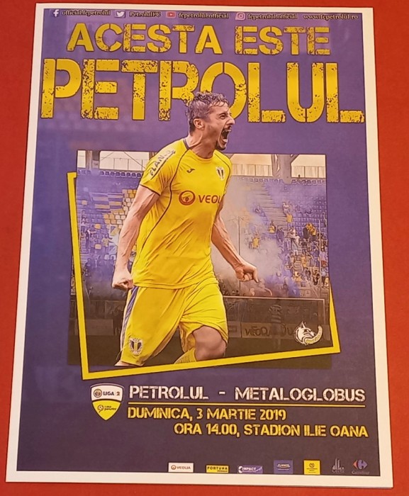 Program meci fotbal PETROLUL Ploiesti - METALOGLOBUS BUCURESTI (03.03.2019)