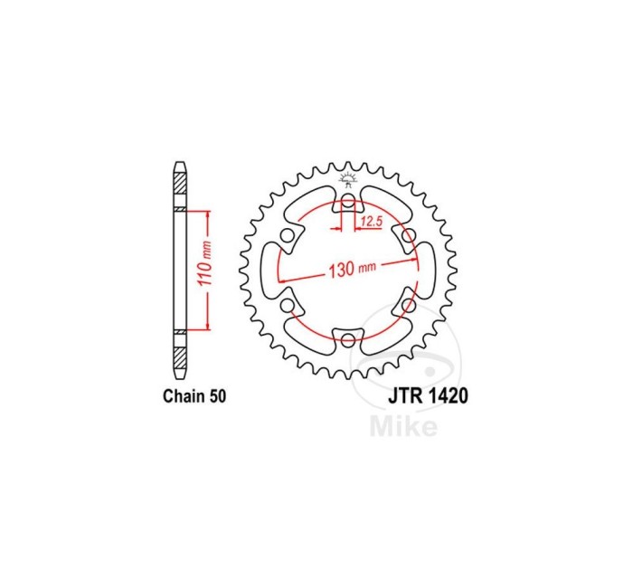MBS Kettenrad 40Z Teilung 530, Cod Produs: 7270419MA