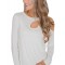M569-2 Bluza cu maneca lunga si un umar decupat