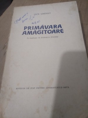 Carte 1112 PRIMAVARA AMAGITOARE ZAHARIA STANCU foto