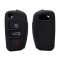 Husa Cheie Auto pentru Audi - 3 Butoane, Silicon, Negru, 41115.01