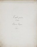 Manucis, Caiet pentru cantece - 1924