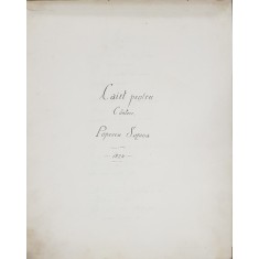 Manucis, Caiet pentru cantece - 1924