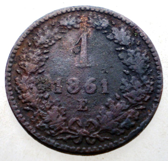 7.202 AUSTRIA 1 KREUZER 1861 E
