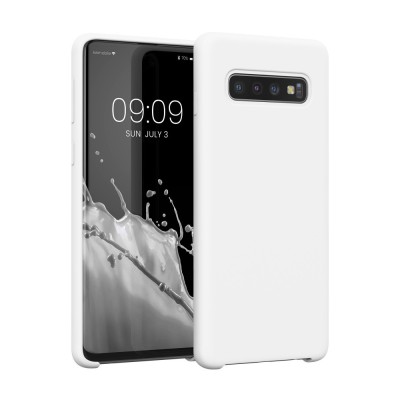Husa pentru Samsung Galaxy S10, Silicon, Alb, 47732.48 foto
