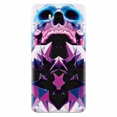 Husa silicon pentru Huawei Y5 2017, Abstract Framed Skull foto