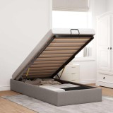 vidaXL Cadru de pat otoman fără saltea Taupe 80x200 cm țesătură 3310837