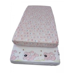 Cearceaf Imprimat cu Elastic Roz 120X60cm