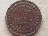 TUNISIA-10 CENTIMES 1916, Africa, Bronz