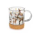 Cana Craciun sticla multicolora pluta III &Oslash; 7 cm x 8,5 H, 250 ml