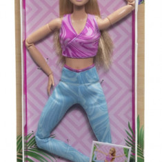 Papusa - Barbie Made to Move - Blonda cu top mov | Mattel
