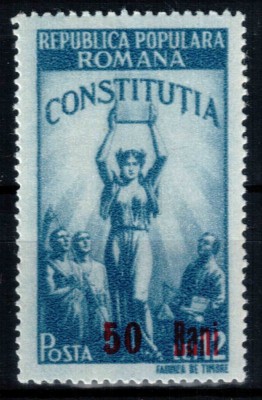 Romania 1952, LP 298, Constitutia R.P.R. (supratipar), MNH! foto