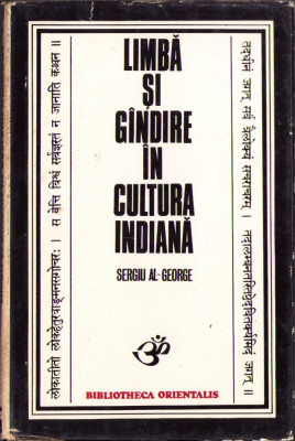 HST C1845 Limbă și g&amp;acirc;ndire &amp;icirc;n cultura indiană 1976 Sergiu Al-George foto