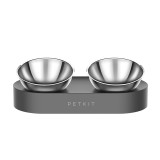 Cumpara ieftin Set 2 Boluri mancare pisici PETKIT Fresh Nano, Cat Feeding Bowl, Metal, unghi 15&deg;, Double