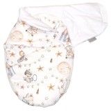 Sistem de infasare, Baby swaddle din Bumbac cu umplutura antialergica BabySoft, Circ Blue