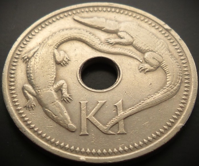 Moneda 1 KINA - PAPUA NOUA GUINEE, anul 1975 *cod 4937