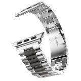 Curea metalica compatibila Apple Watch, 42mm, Argintiu-Negru, Metal, Very Dream