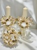 Set buchet, lumanari cu trandafiri criogenati si plante naturale uscate, lumanari tip fagure - Multicolor, Eventissimi&reg;