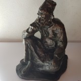 Cumpara ieftin RICHARD HETTE - artist sculptor iesean - Turc fumand-1929 - bronz patinat