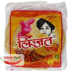 Lijjat Urid Plain Papad - Snacks Indian 200g