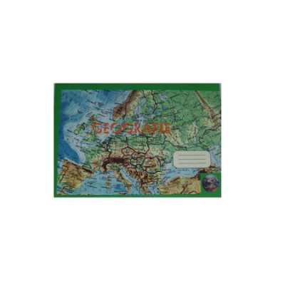 Caiet Geografie, 24 File, Foi Dictando+Veline, Format A4, Coperta Policromie cu Design Atractiv, Dimensiune 210x297 mm foto