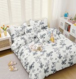 Cumpara ieftin Lenjerie Pat Beauceron Fx060, Bumbac, 4 Piese, Fara Elastic, Alb, Imprimeu