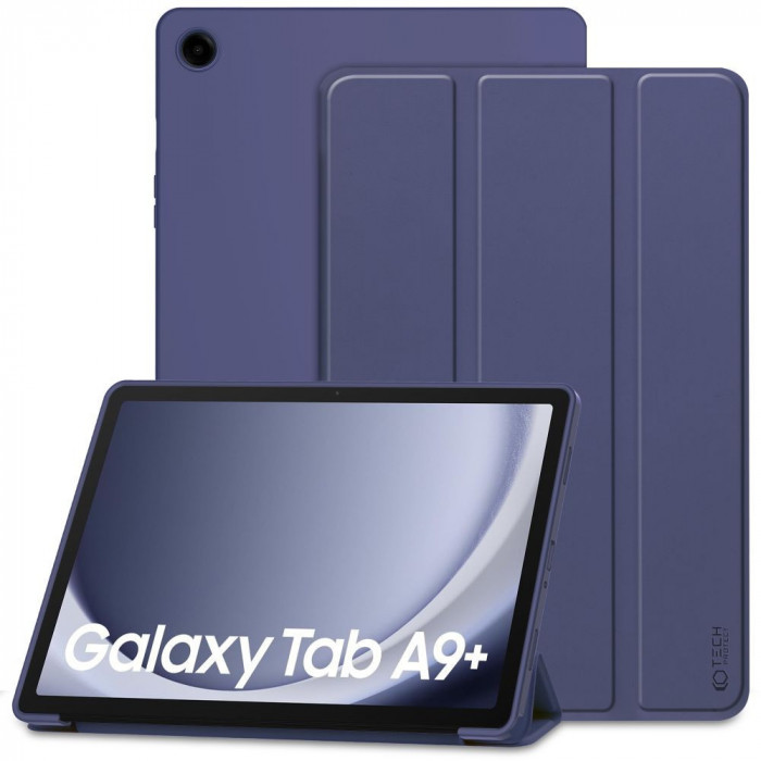Husa Tech-Protect Smartcase pentru Samsung Galaxy Tab A9+ Plus 11.0 X210/X215/X216 Albastru inchis
