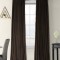 Draperie din catifea cu rejansa din bumbac tip fagure, Madison, 150x240 cm, densitate 700 g/ml, Maro inchis, 1 buc