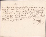 HST A302 Chitanță olografă 1823 limba germană