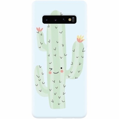 Husa silicon pentru Samsung Galaxy S10 Plus, Cactus foto