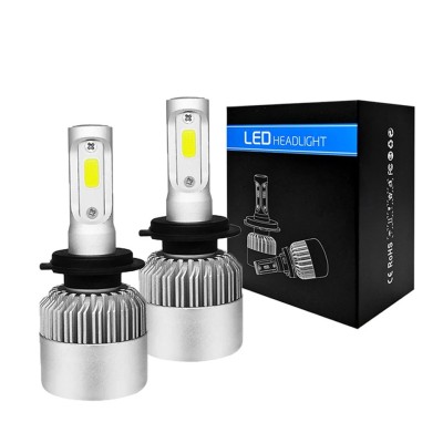 SET 2 LEDURI S2, 50W,8000LM 12V-24V ALB 6500K COMPATIBIL h7 foto