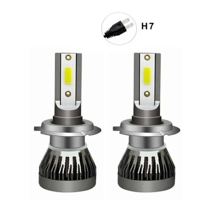 Set 2 becuri auto H7, 100W, 6000K, 11000 lumeni