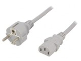 Cablu Alimentare 3m Gri 3x1mm2 16A Mufă la IEC C13