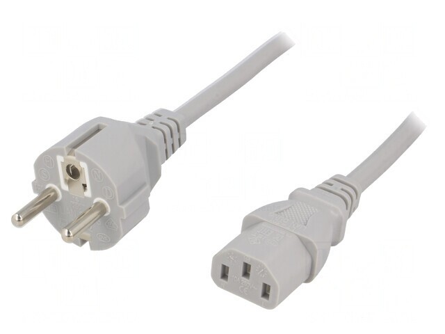 Cablu Alimentare 3m Gri 3x1mm2 16A Mufă la IEC C13