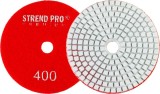 Disc diamantat de lustruit Strend Pro Premium P400, 100 mm, cu arici, pentru lustruire umeda