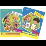 Set 2 Carti Gradinita 5-6 ani: Matematica, Stiinte Naturii, Limbaj - Scoala 2026-2027