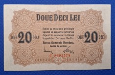 20 lei BGR 1917, Banca Generala Romana, seria C.8391578, stare foarte bună