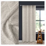 Perdea Decorativa cu Banda Bej Slub 140x260cm