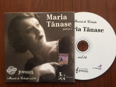 maria tanase partea I cd disc selectii muzica populara folclor romanesc de colectie jurnalul national 2007 VG++/NM foto