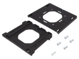 Suport fixare perete poliamidă neagră 75x75mm