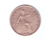 Moneda Marea Britanie 1/2 penny 1927, stare buna, curata, Europa, Bronz