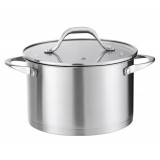 Oala Inox capac de sticla 5.5L 24cm Zilan ZLN1368