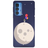 Husa compatibila cu Motorola Edge 20 Lite model moon party, Silicon, TPU, Viceversa, Transparent, Carcasa
