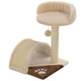 Cumpara ieftin Ansamblu pisici cu stalpi funie sisal, bej si maro, 40 cm