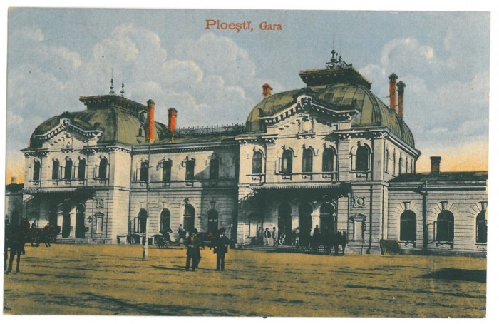 1070 - PLOIESTI, Railway Station, Romania - old postcard - used - 1915