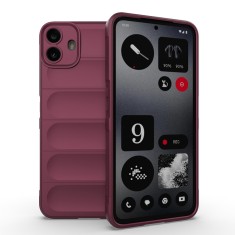 Husa antisoc pentru nothing cmf phone 1, margini anti alunecare, magic shield, bordeaux foto
