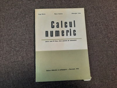 CALCUL NUMERIC PENTRU ANUL Iv DE LICEU,CLASE SPECIALE DE MATEMATICA,RF22/4 foto